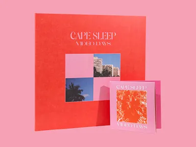 Cape Sleep - Video Days design golden age graphic design hawaii hollywood indie indie pop indie rock music nostalgia packaging design record record sleeve sleep spring summer vinyl warm