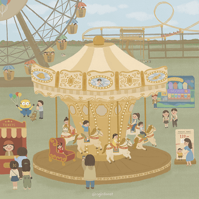 Dreamy Theme Park animation design graphic design illustration