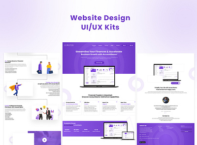 Accountieons Website Design UI/UX kits branding design logo typography ui ux vector website design