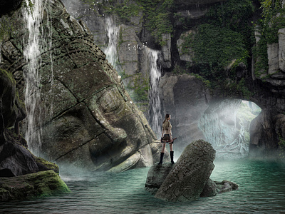 Ruins Temple - Personal Project design digital imaging manipulation movie poster photo manipulation poster ruin temple thumbnail tomb raider