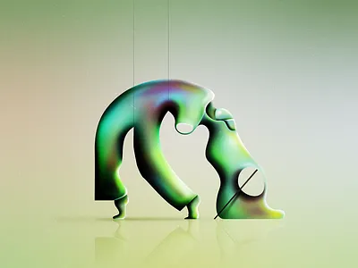 Paradidome 60s abstract cover gradient illustrator surreal vector vintage woman