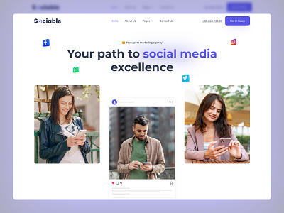 Social Media Marketing Agency Website Template advertising agency best agency consulting creative agency digital agency marketing agency seo agency small business social