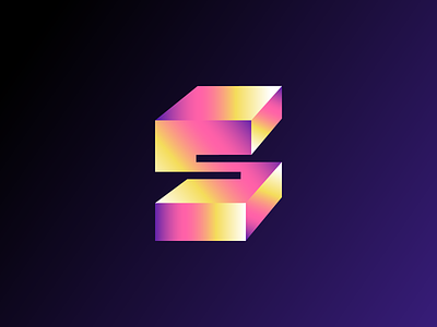 Futuristic Letter S Logo branding logo