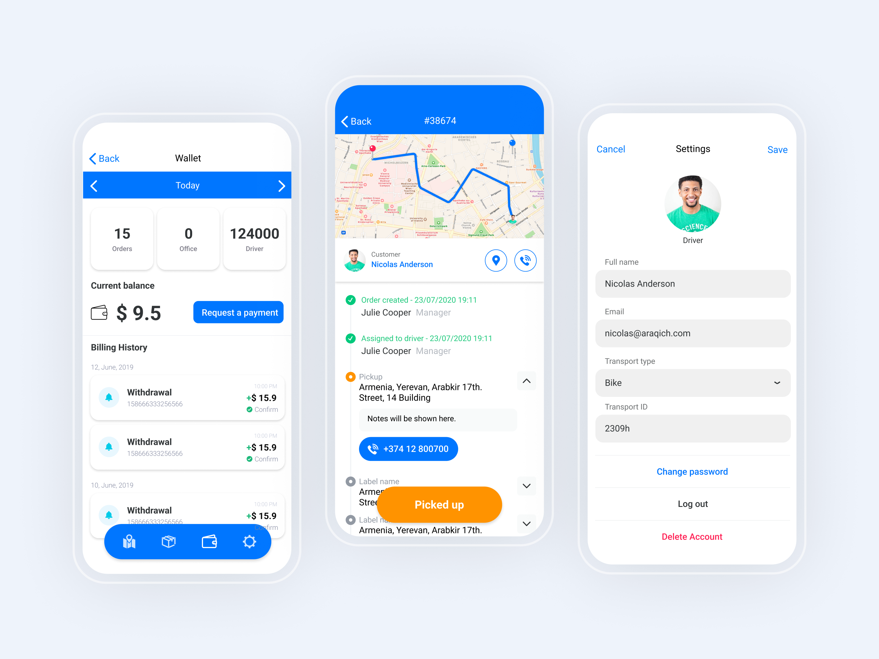 Logistics Management Mobile App UI Design interface design ios app logistics app design logistics interface mobile app mobile app uiux mobile interface order management app design ui ui design uiux uiux design ux design