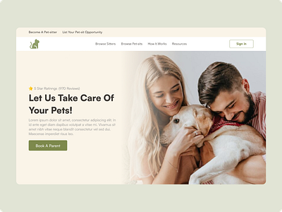 Pet Care Landing Page cat website dog website landing page design pet care pet care landing page pet care website pet website design pets website website design