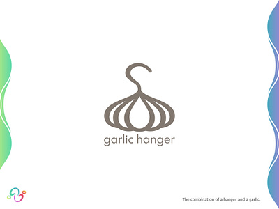 Garlic Hanger Logo apparel brand design brand designer cook farm fashion garlic hanger ingredient laundromat laundry logo design logo designer logo for sale logo idea logo inspiration logomark logotype onion zzoe iggi