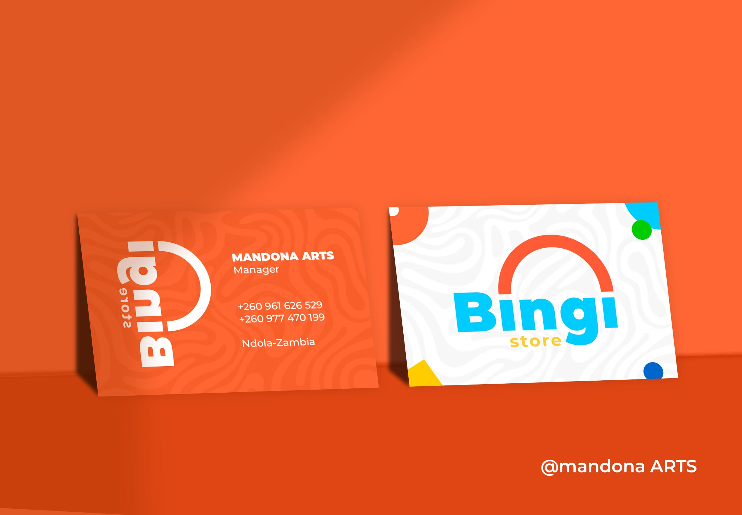 Example of Business card design template