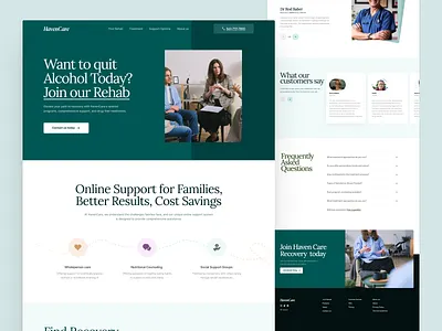 HeavenCare Rehab Website app design graphic design illustration logo ui ux website