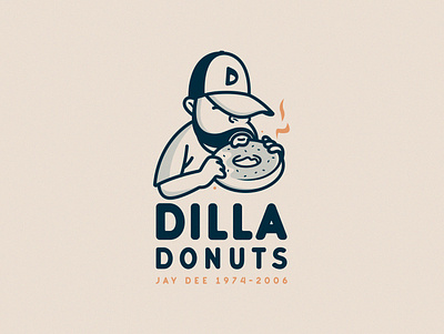 J Dilla album branding cover design donut food graphic design hiphop illustration jdilla logo minimalism music sample simplicity sound timeless vector vinyl wallpaper