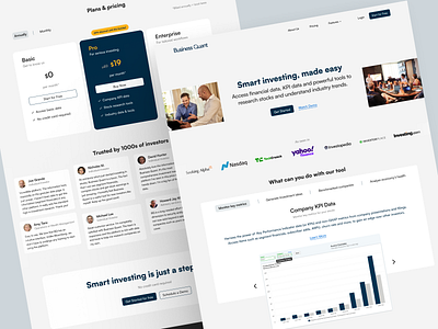 Business Quant | Landing Page Redesign business landing page ui ux web design website
