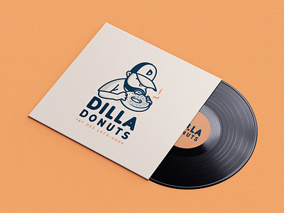 J Dilla album artwork branding character design donut graphic design hiphop illustration jdilla logo minimalism mural music rip simplicity sound vector vinyl wallpaper