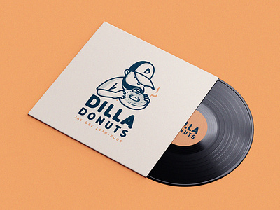 J Dilla album artwork branding character design donut graphic design hiphop illustration jdilla logo minimalism mural music rip simplicity sound vector vinyl wallpaper