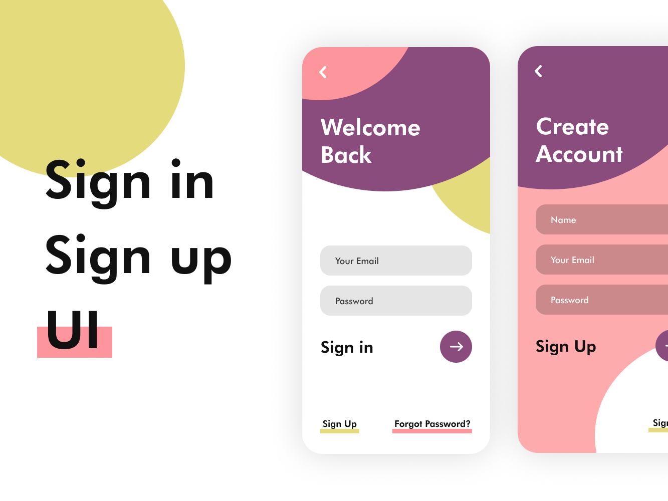 Sign in Sign up UI by Priyanka on Dribbble