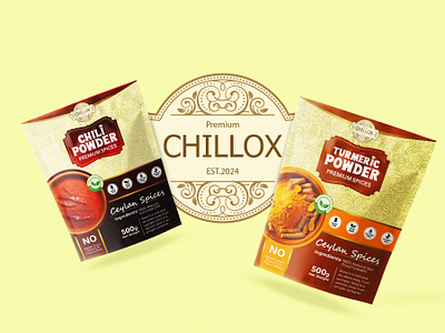 Chillox Spice Pouch Packaging branding chili chili powdwe design designing food food packaging label design packaging pouch pouch design pouch packaging spice spices packaging turmeric turmeric powdwer