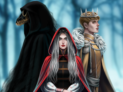 Death, Prince and Mara slavic folklore illustration death design illustration prince slavic