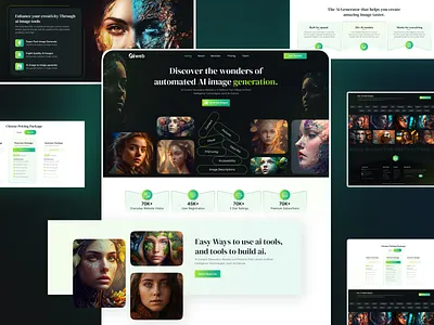 AI Image Generate Website ai generator ai image ai image generator artificial artificial intelligence chat gpt design graphic design illustration image generator landingpage machine learning uidesign uiux ux visual art image web design website website design