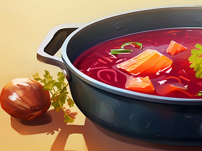 Borsch illustration design