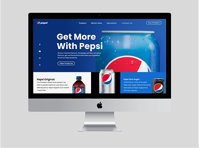 Pepsi Landing Page landing page ui userinteface