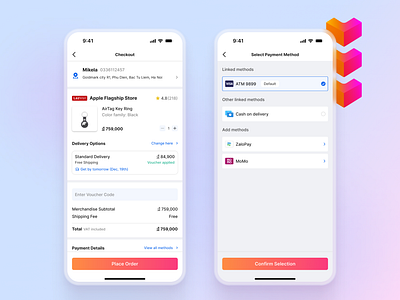 Redesigning Lazada's Checkout checkout daily ui flat design lazada light mode mobile app redesign shopping app