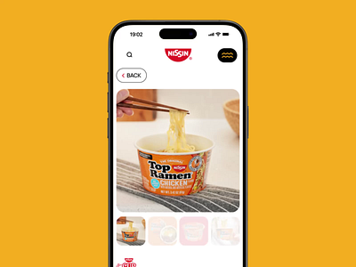 Nissin Foods Website in mobile animation design grid interection interface mobile noodles scroll slider ui ux wanted for nothing web web design website wfn