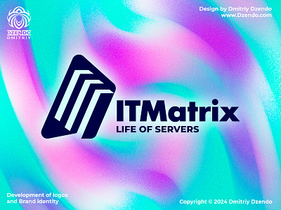 ITMatrix logo branding integration it company it system logo organization server system solutions technology