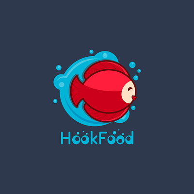 Hookfood Logo animal logo branding fish logo food logo graphic design iranian logo logodesign