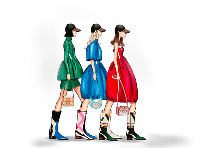 Fashion illustration for Ukrainian Vogue design fashionillustration illustration