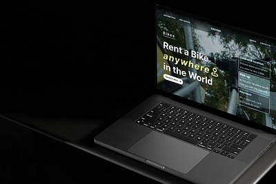 Bike rental website design landing page ui ux design