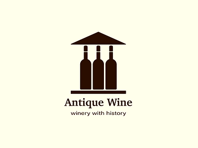 Logo for Winery abstract alcohol bottle design emblem graphic design health history illustration logo logo design logotype mascot minimal wine winery