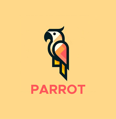 Parrot logo animal bird buy color colorful geometric iconic identity logoground parrot pet sale store