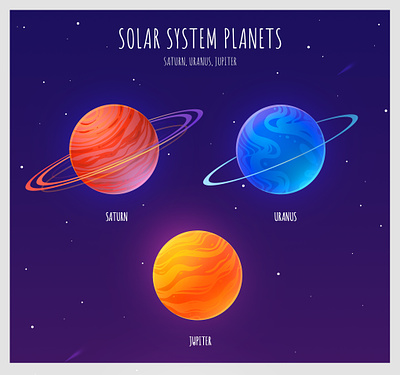 Vector Planet Ilustration animation curve digitalart illustration solarsistemart vectorart