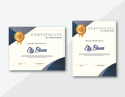 Certificate Design animation branding design graphic design