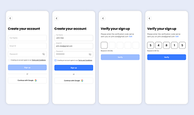 Easy signup flow for ios application easy signup flow email signup email signup flow figma flow figma signup flow design log in flow signup flow signup flow design