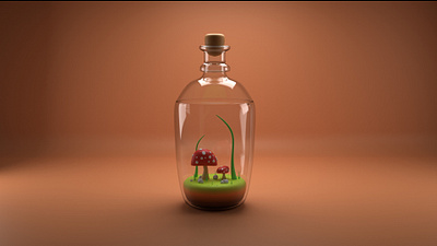 Mushroom Terrarium Blender 3d 3d terrarium design blender blender 3d mushroom terrarium terrarium