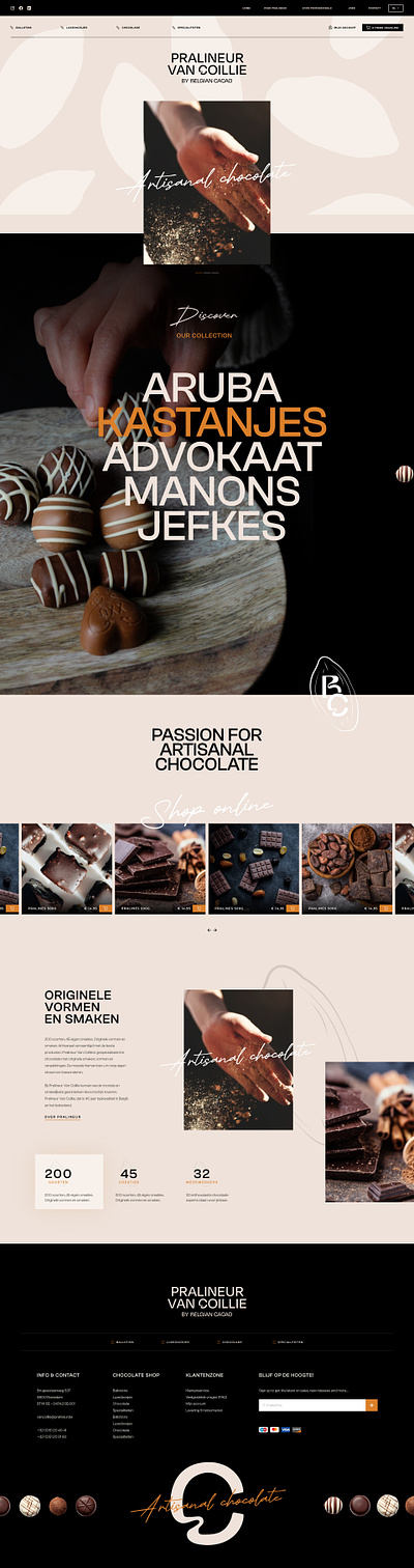 Belgian Cacao website landing page ui website