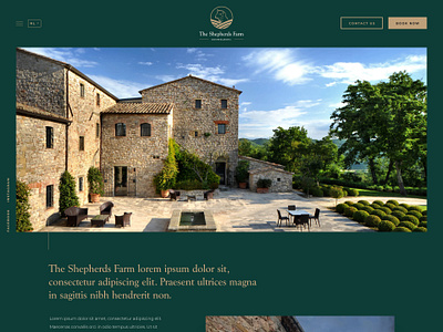 The Shepherds Farm website landing page ui website
