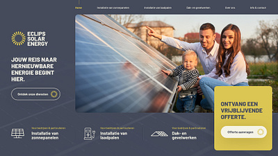 Eclips Solar Energy website landing page ui website