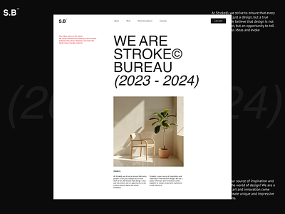Stroke Bureau | Concept UI Design concept design figma minimalism typography ui uiux user interface ux