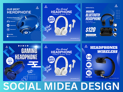 SOCIAL MIDEA POST DESIGN headphone headphone design logo logo design post design social midea post