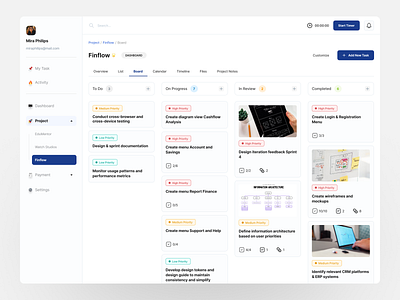 Kanban Board - Project Management app board dashboard design kanban management project management ui uidesign uiux web