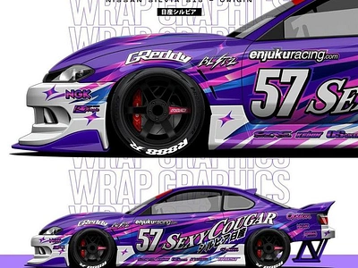 Nissan Silvia S15 Wrap Graphics "Sexy Cougar"