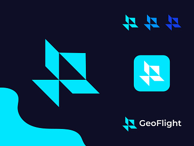 GeoFlight Logo abstract icon airplane logo birds branding clothing delivery app logo delivery logo design eagle logo flight logo fly logo flying logo geometric logo graphic design logo logodesigner m0odern logo modern bird logo plane logo raven logo