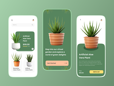 Plant Online Shop App design figma ui ux web