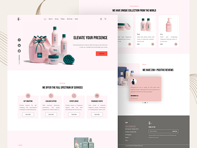 Skincare Shop || Design of Landing Page beauty beauty products cosmetics cosmetics industry e commerce home page landing page makeup market place modern design online market online store product shop skincare store ui design ux design web website