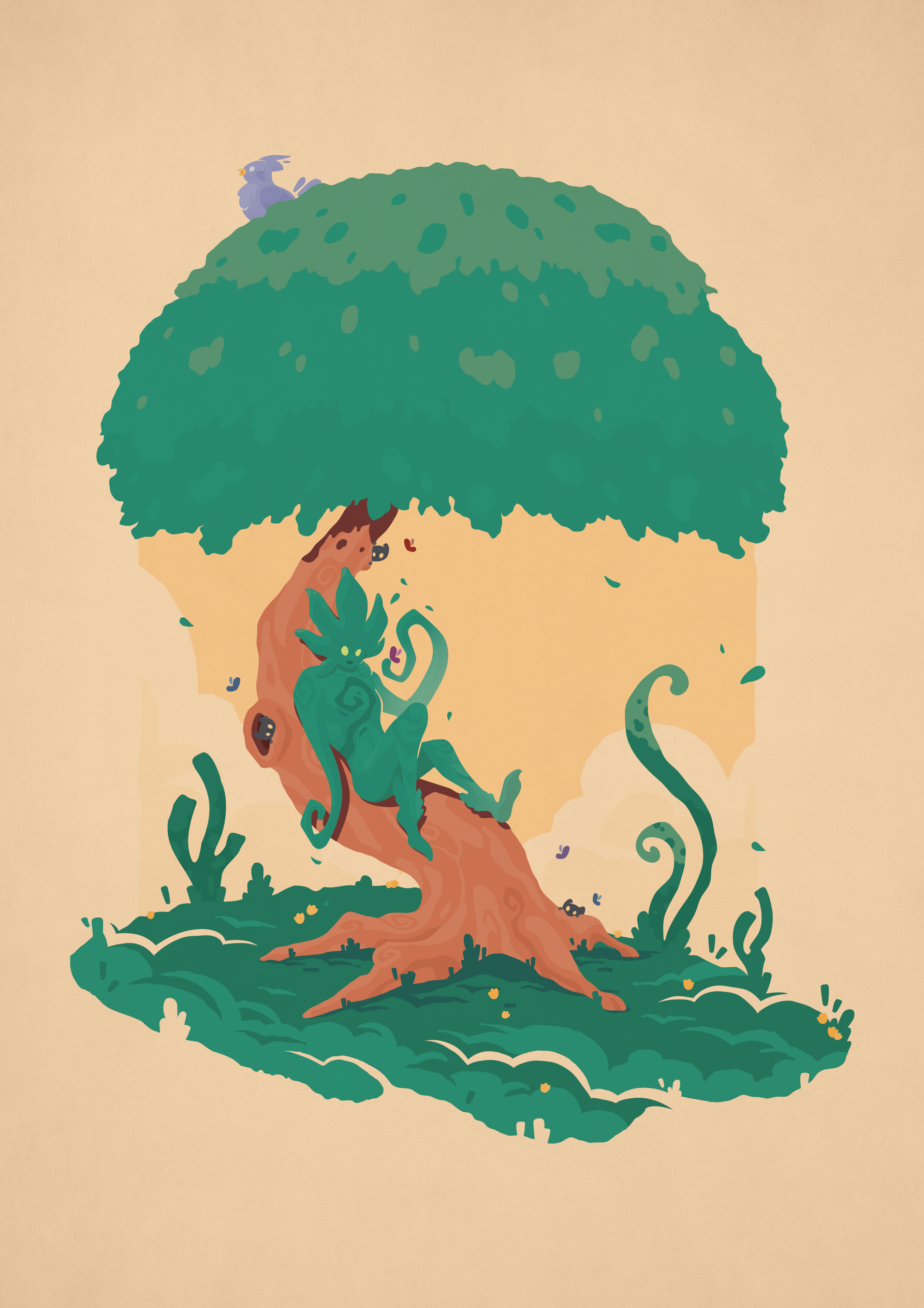 Spirit of the Forest art character illustration nature vector