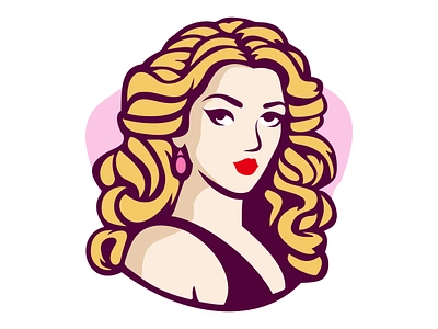 Beautiful Curly Hair Woman Illustration beautiful charm curls drawing dynamic effortless elegance feminine glamorous gorgeous illustration lady luxurious natural shine spirals vector vibrant whimsical woman