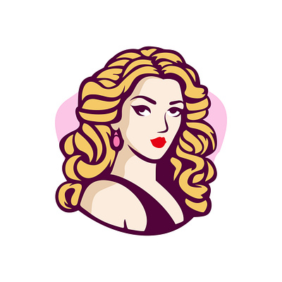 Beautiful Curly Hair Woman Illustration beautiful charm curls drawing dynamic effortless elegance feminine glamorous gorgeous illustration lady luxurious natural shine spirals vector vibrant whimsical woman