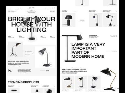 E-commerce website design design e commerce web ecommerce lamp landing page light lighting orix shop ui web web design webdesign website