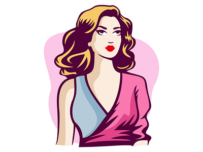 Beautiful Woman Wearing Chic Dress Illustration alluring chic chicness classy couturier drawing effortless elegant enigmatic fashionable glamorous glamour graceful illustration lovely stunning stylish timeless trendy vector