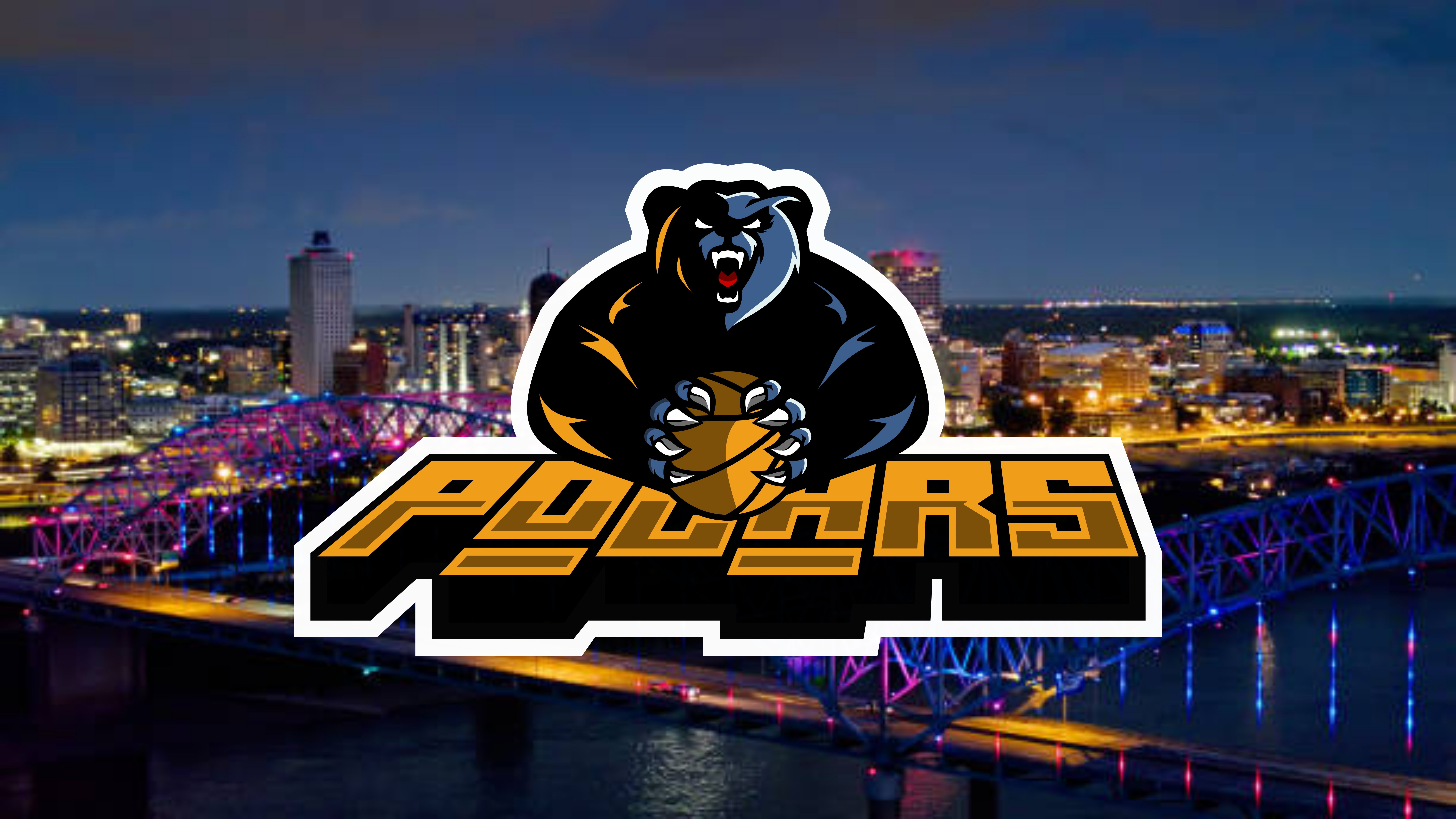 Polars basketball team branding aggressive arctic ball basket basketball bear branding fans graphic design hoop logo polar strong team wild